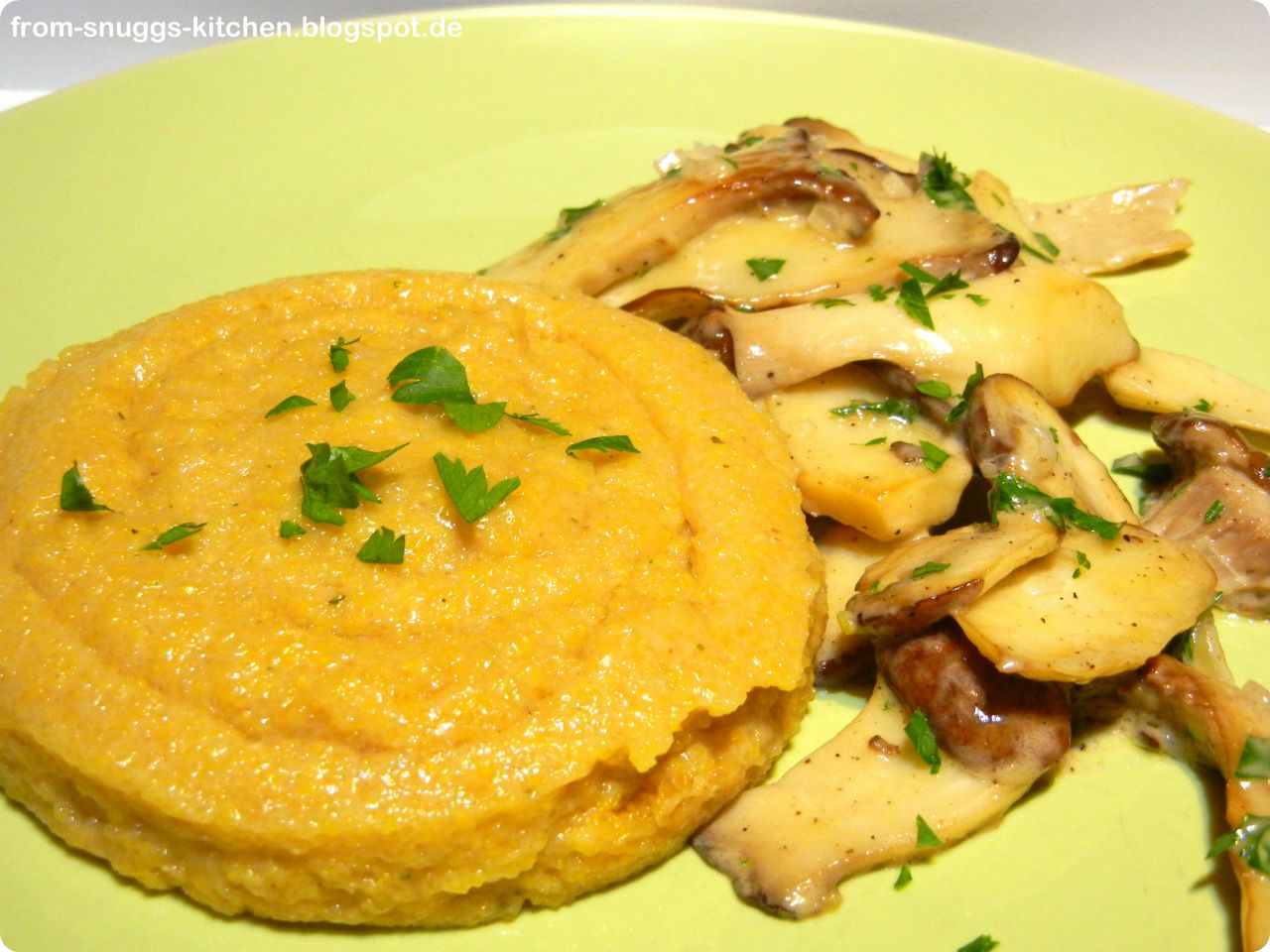 Polenta mit Pilzen - From-Snuggs-Kitchen